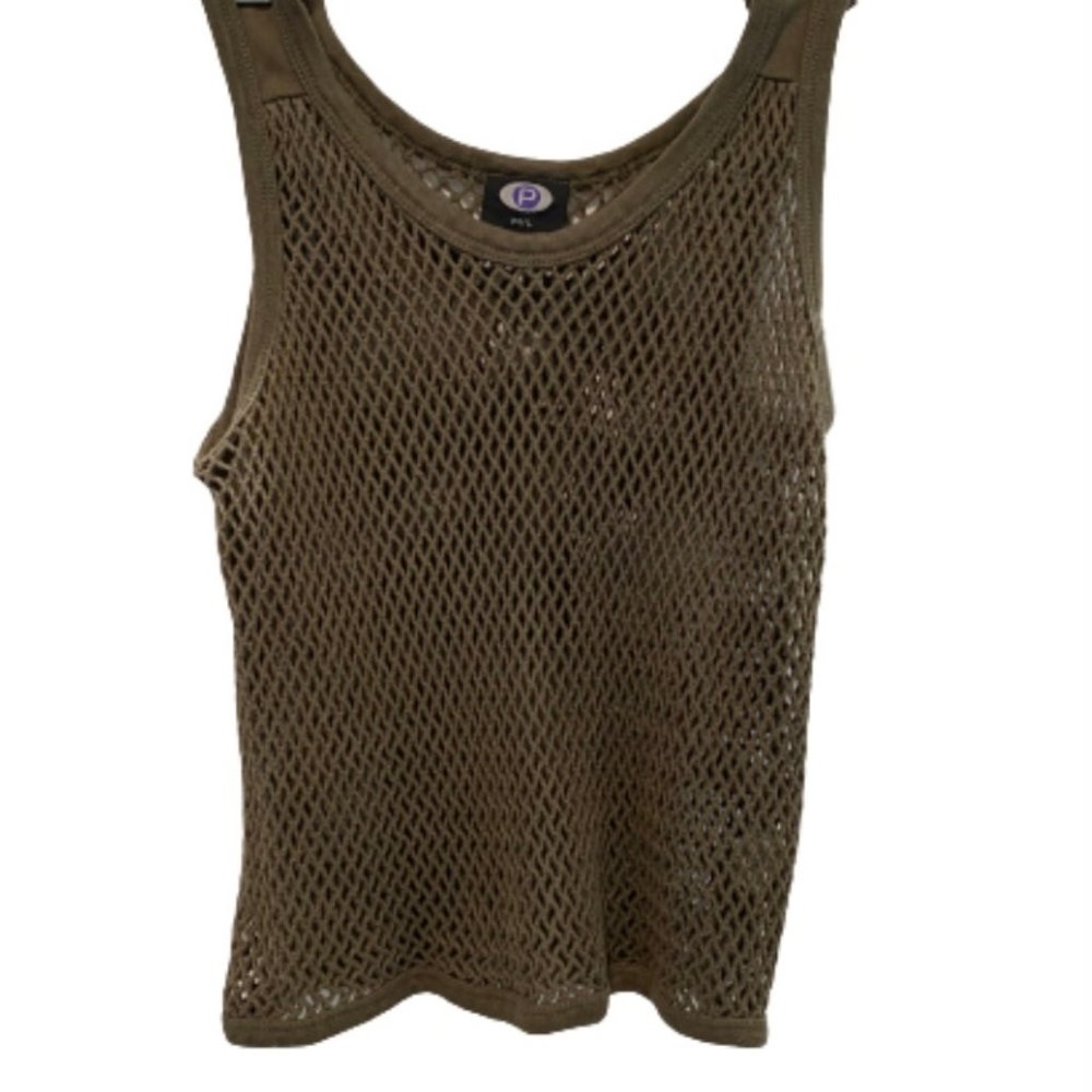 Green Fishnet Tanktop